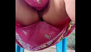 Thai aunty displaying outdoor