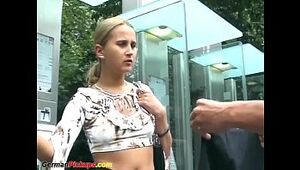ultra-cute german teen picked up for porn