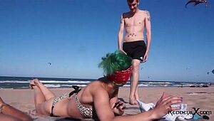 Emo superslut pummeled on the beach - Brandy Moloka